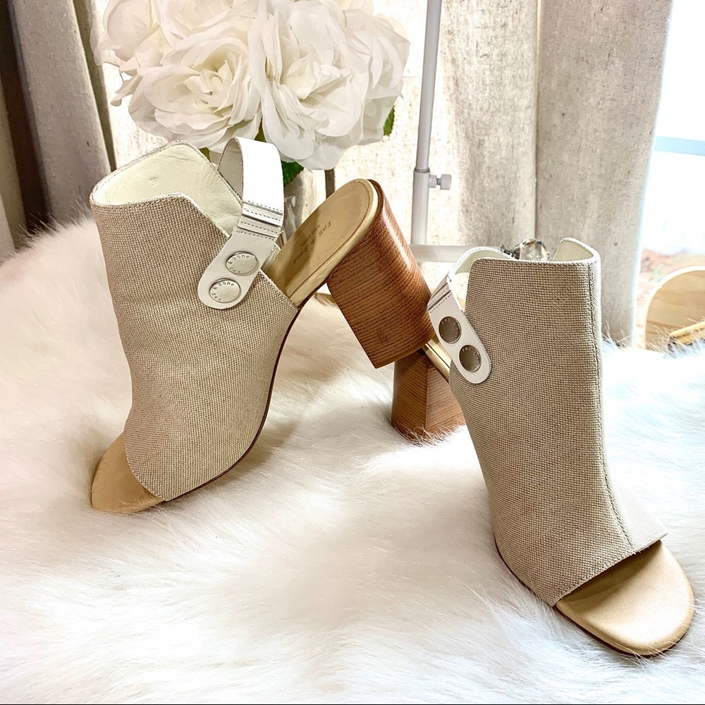 RAG & BONE LEIGH NATURAL OPEN TOE SANDALS SIZE 9 - Picture 6 of 16